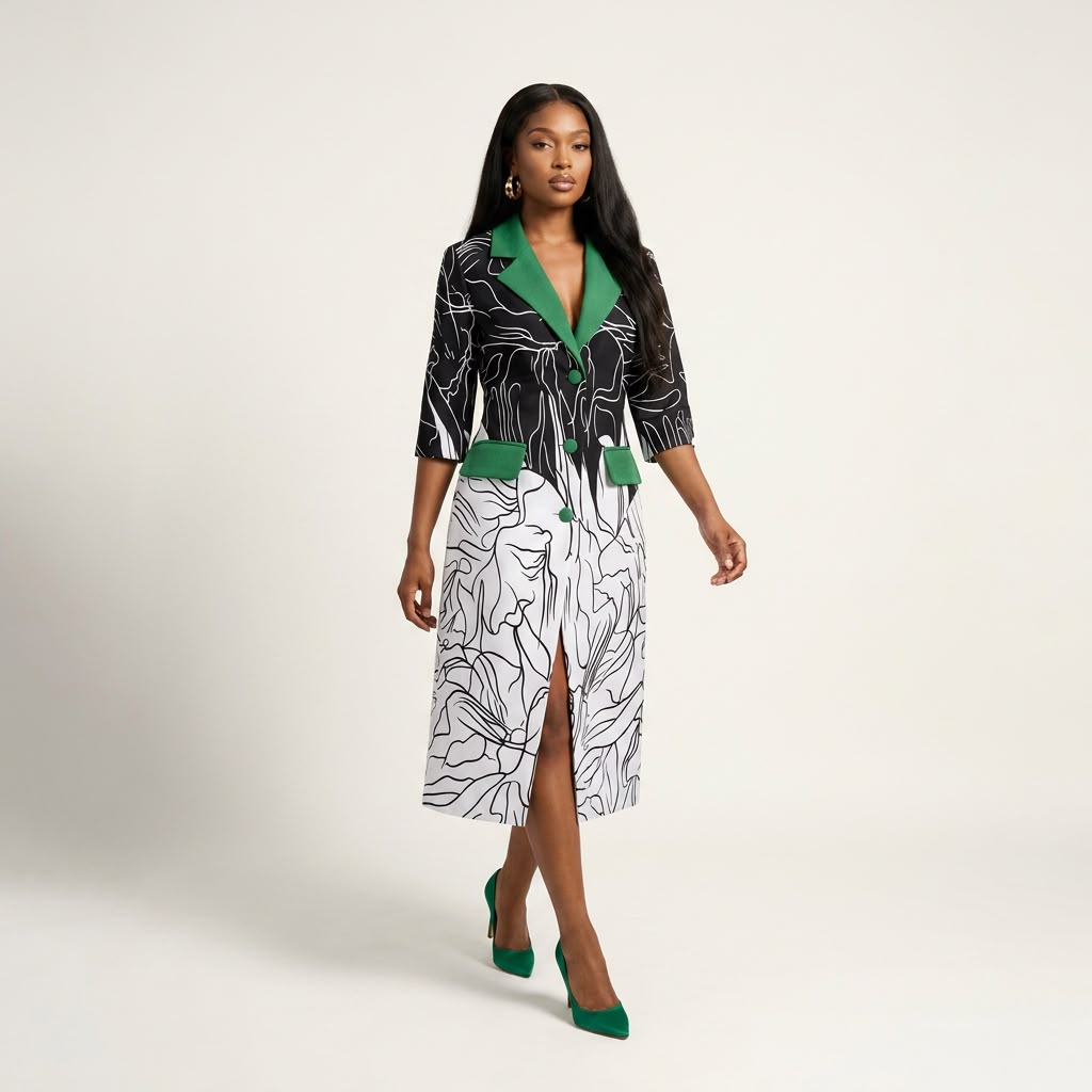 Omu Silk Blend Tailored Midi Dress