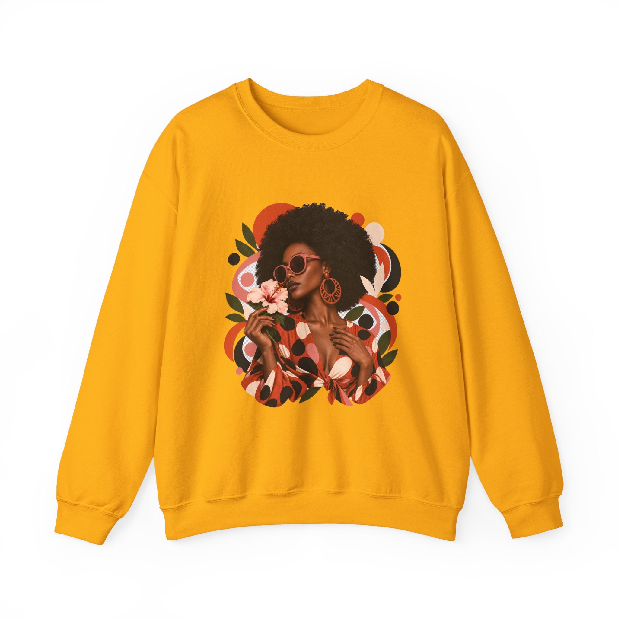 Terracotta Dot Afro Women's Graphic Sweatshirt