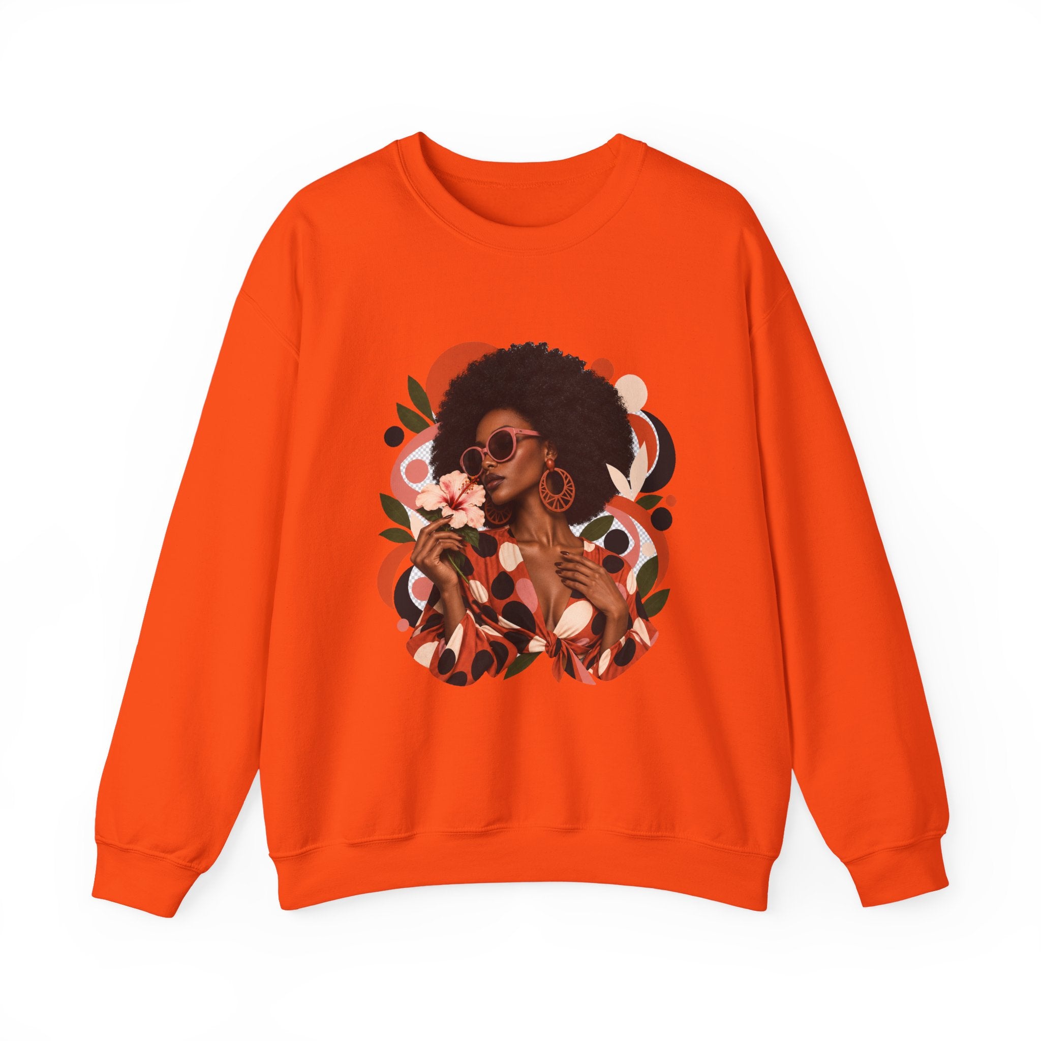 Terracotta Dot Afro Women's Graphic Sweatshirt