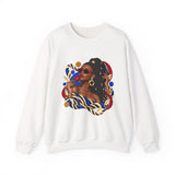 Afro Chic Portrait Sweatshirt — Stylish Woman Graphic Crewneck