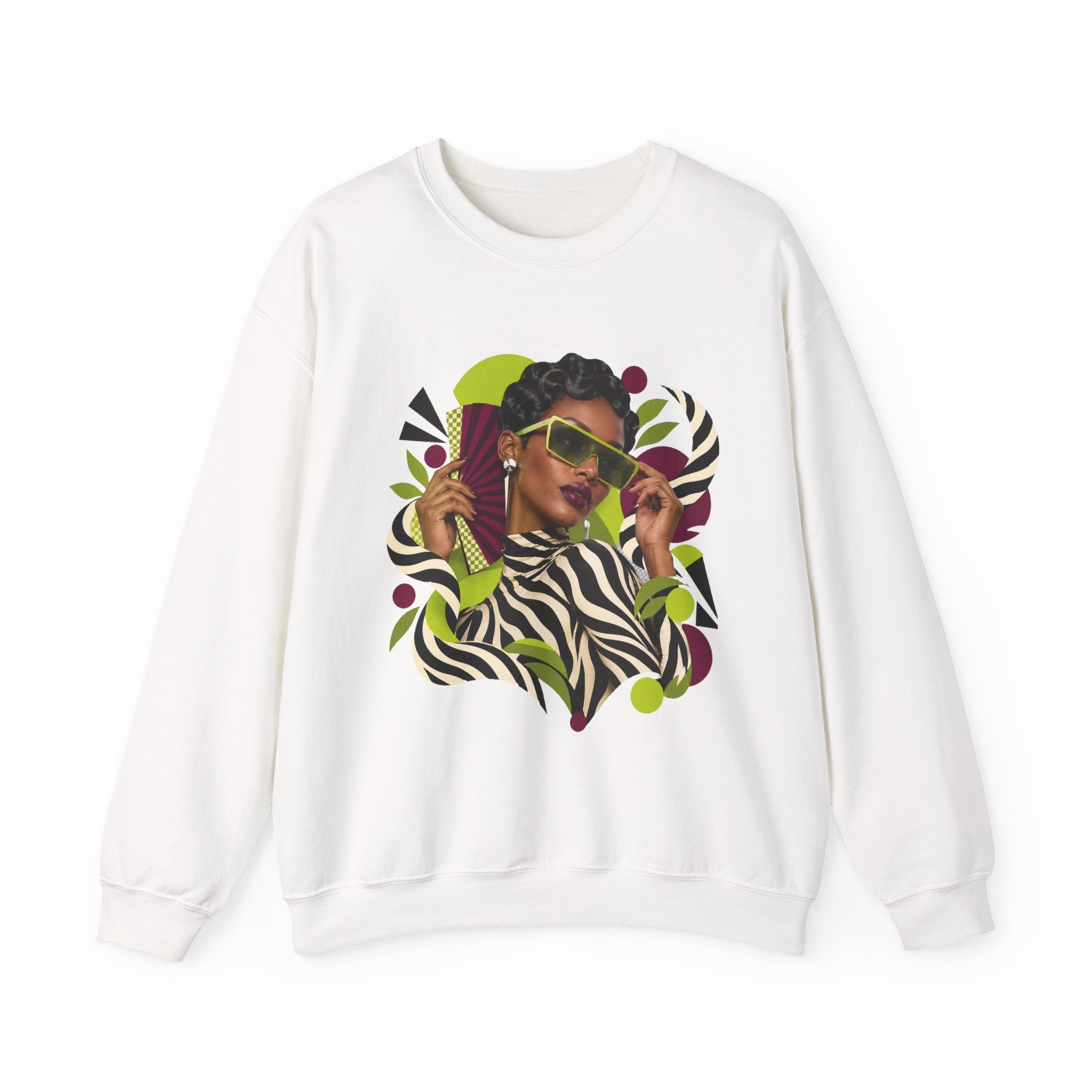 Zebra Waves Women's Graphic Sweatshirt