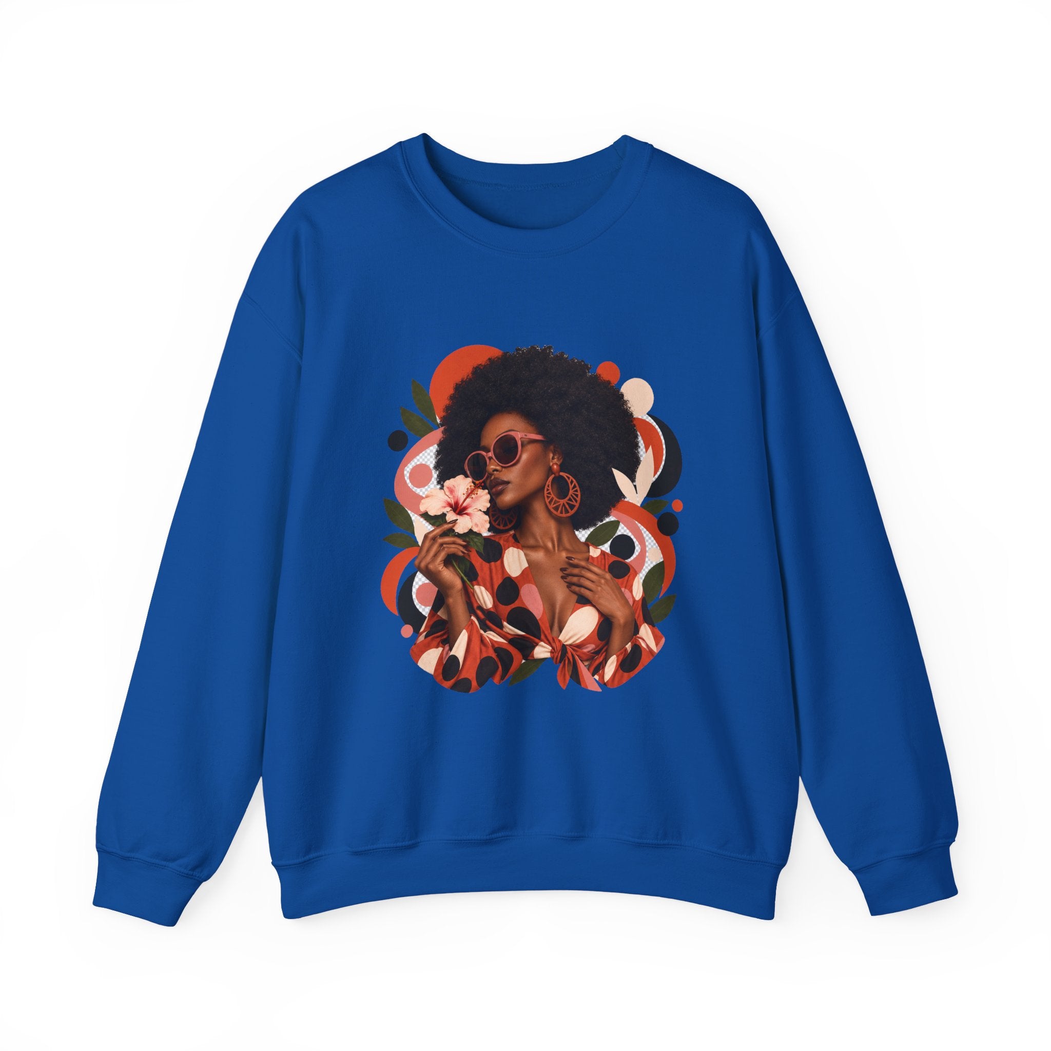 Terracotta Dot Afro Women's Graphic Sweatshirt