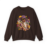 Crewneck Sweatshirt — Retro Chic Black Woman Portrait Graphic