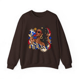 Afro Chic Portrait Sweatshirt — Stylish Woman Graphic Crewneck
