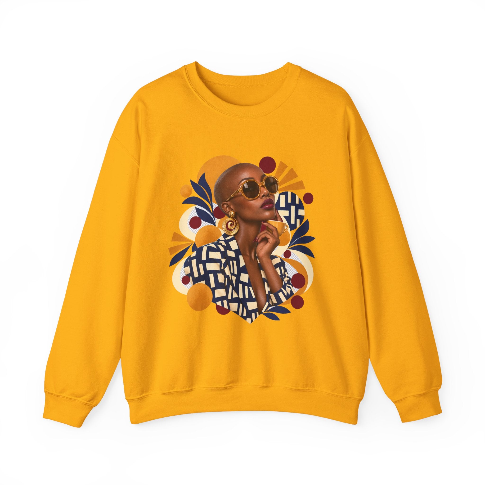 Afro Chic Portrait Crewneck Sweatshirt