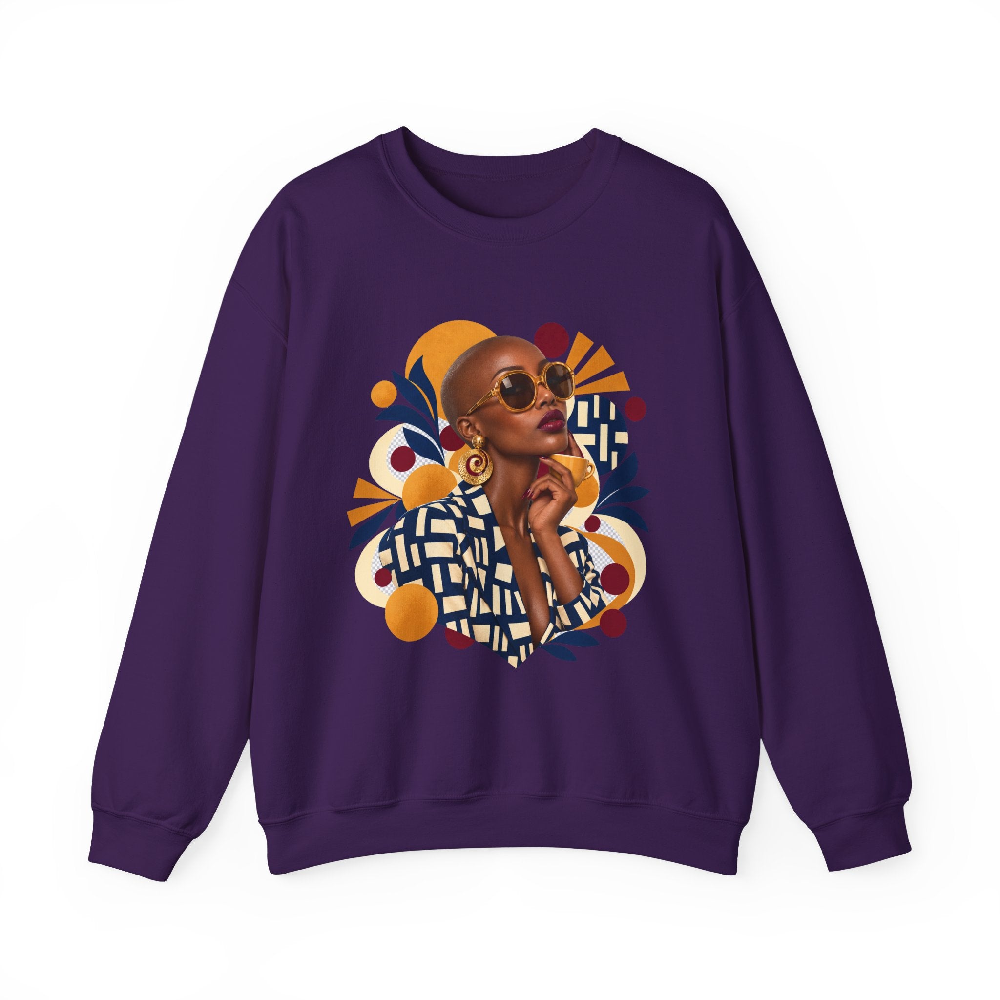 Afro Chic Portrait Crewneck Sweatshirt