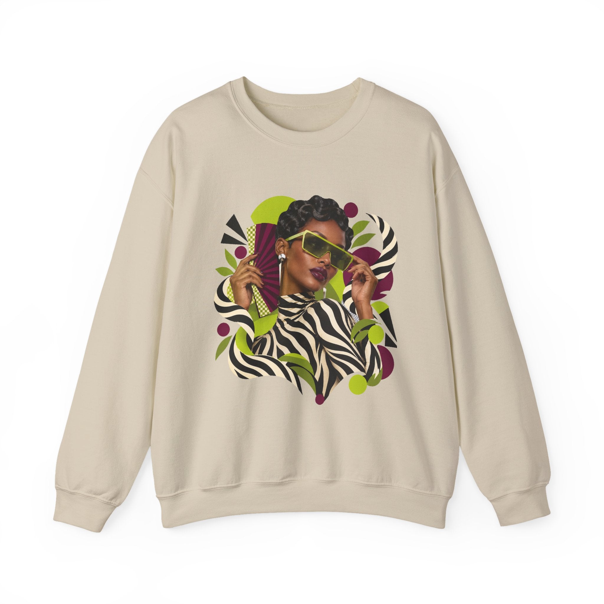 Zebra Waves Women's Graphic Sweatshirt