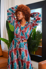 Ijeoma Silk Maxi Skirt & Blouse Set – Elegant African Fashion