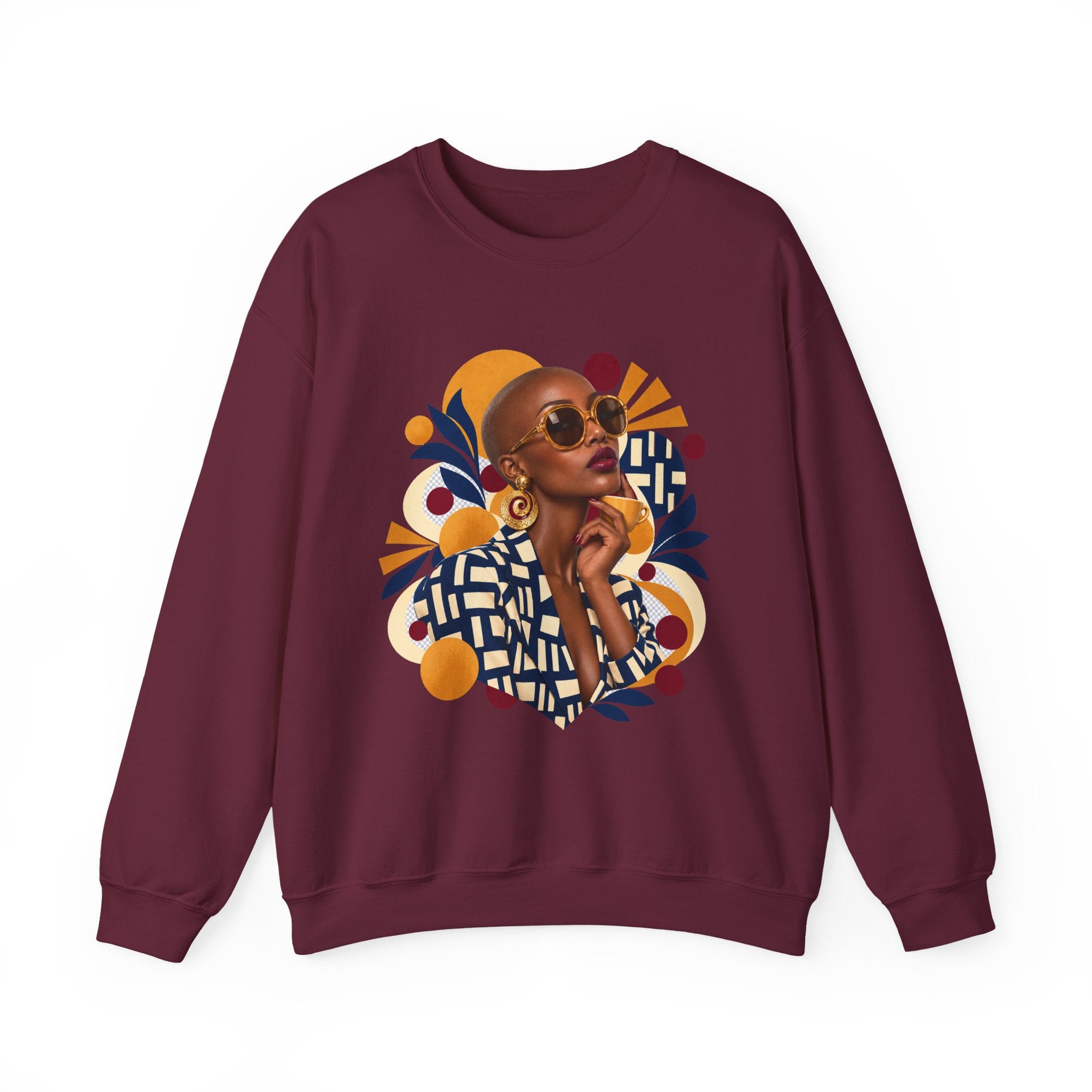 Afro Chic Portrait Crewneck Sweatshirt