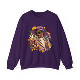 Crewneck Sweatshirt — Retro Chic Black Woman Portrait Graphic
