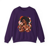 Terracotta Dot Afro Women's Graphic Sweatshirt