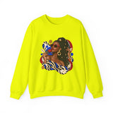 Afro Chic Portrait Sweatshirt — Stylish Woman Graphic Crewneck