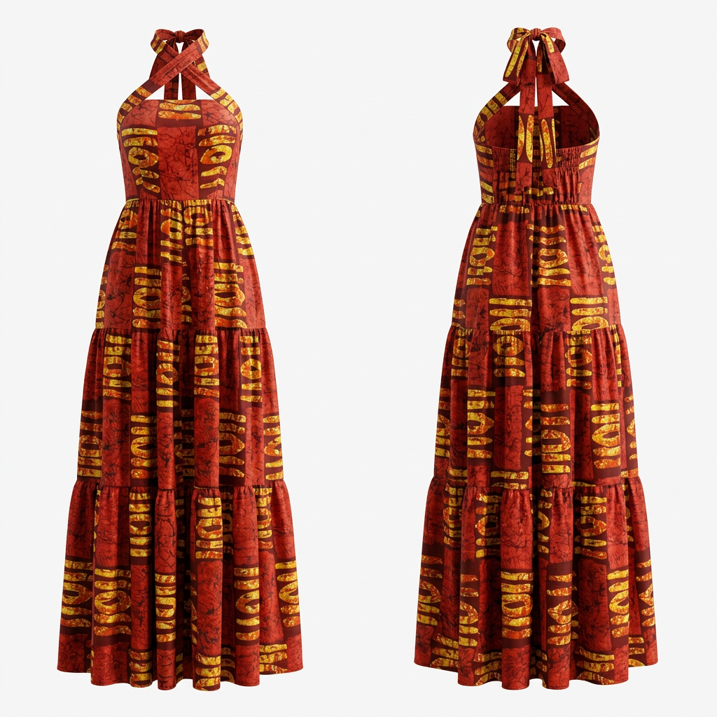 Ebeihedi Rue de la Paix Silk Crépon Gown - Flowing Elegance
