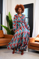 Ijeoma Silk Maxi Skirt & Blouse Set – Elegant African Fashion