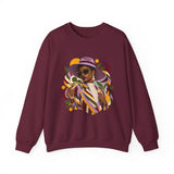 Crewneck Sweatshirt — Retro Chic Black Woman Portrait Graphic