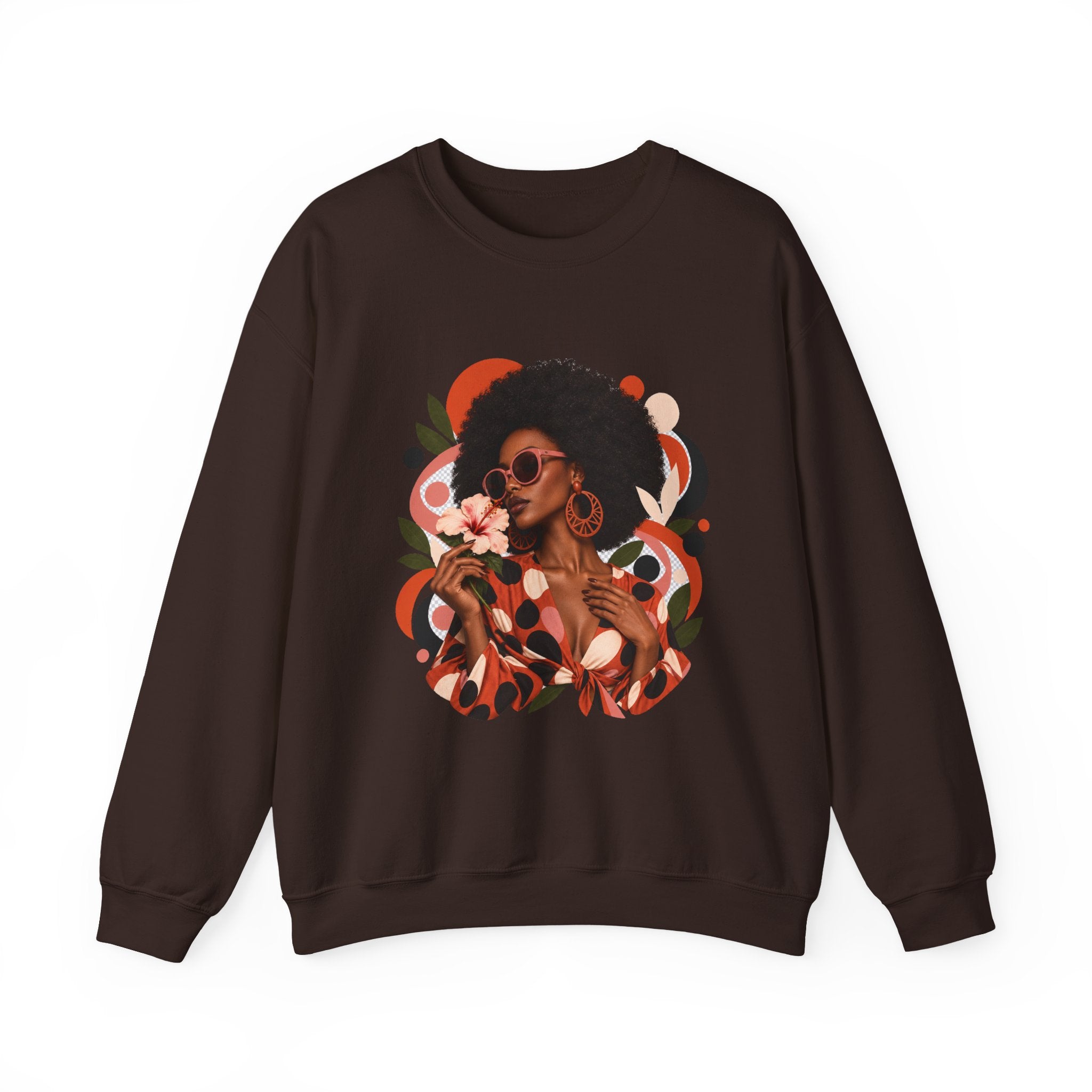 Terracotta Dot Afro Women's Graphic Sweatshirt