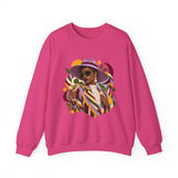 Crewneck Sweatshirt — Retro Chic Black Woman Portrait Graphic