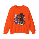 Afro Chic Portrait Sweatshirt — Stylish Woman Graphic Crewneck