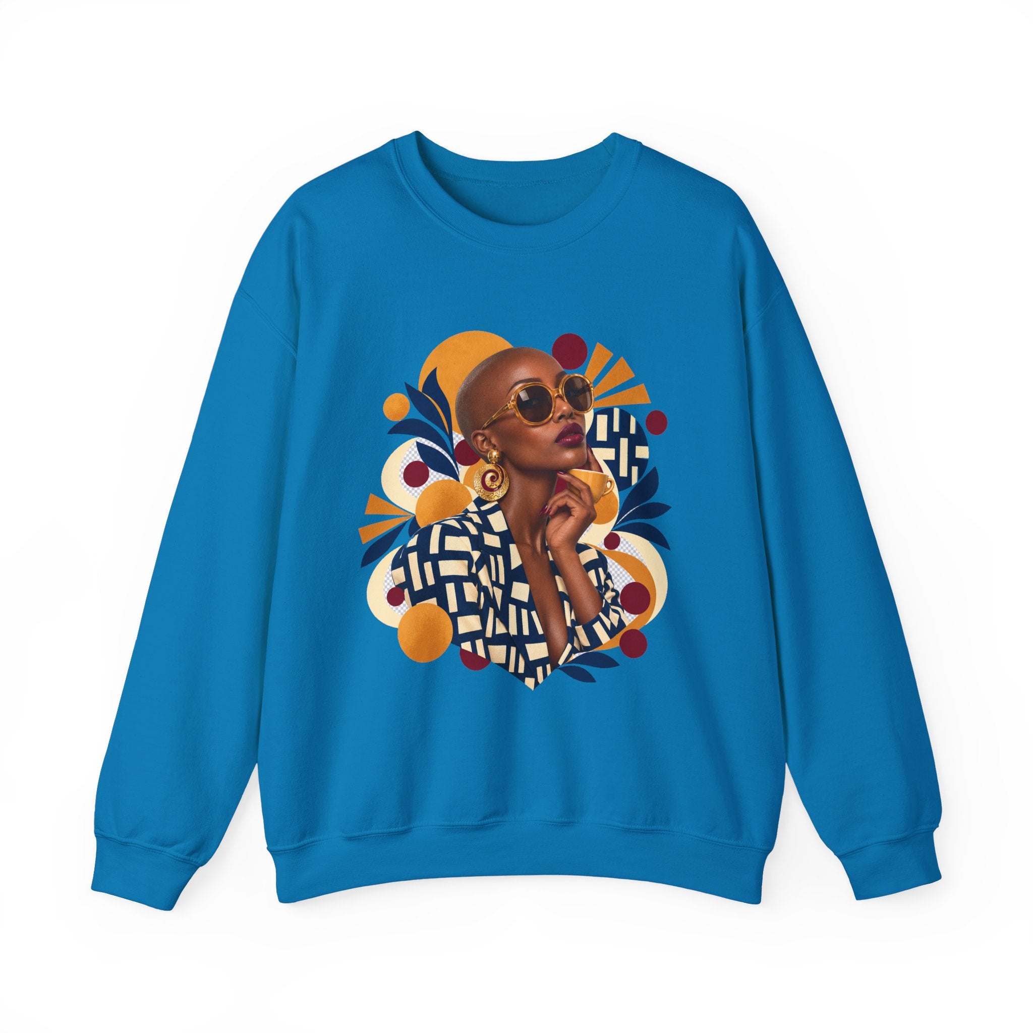 Afro Chic Portrait Crewneck Sweatshirt