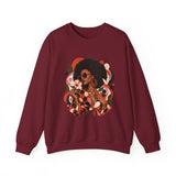 Terracotta Dot Afro Women's Graphic Sweatshirt