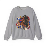 Afro Chic Portrait Sweatshirt — Stylish Woman Graphic Crewneck