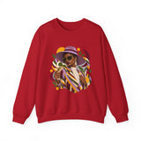 Crewneck Sweatshirt — Retro Chic Black Woman Portrait Graphic