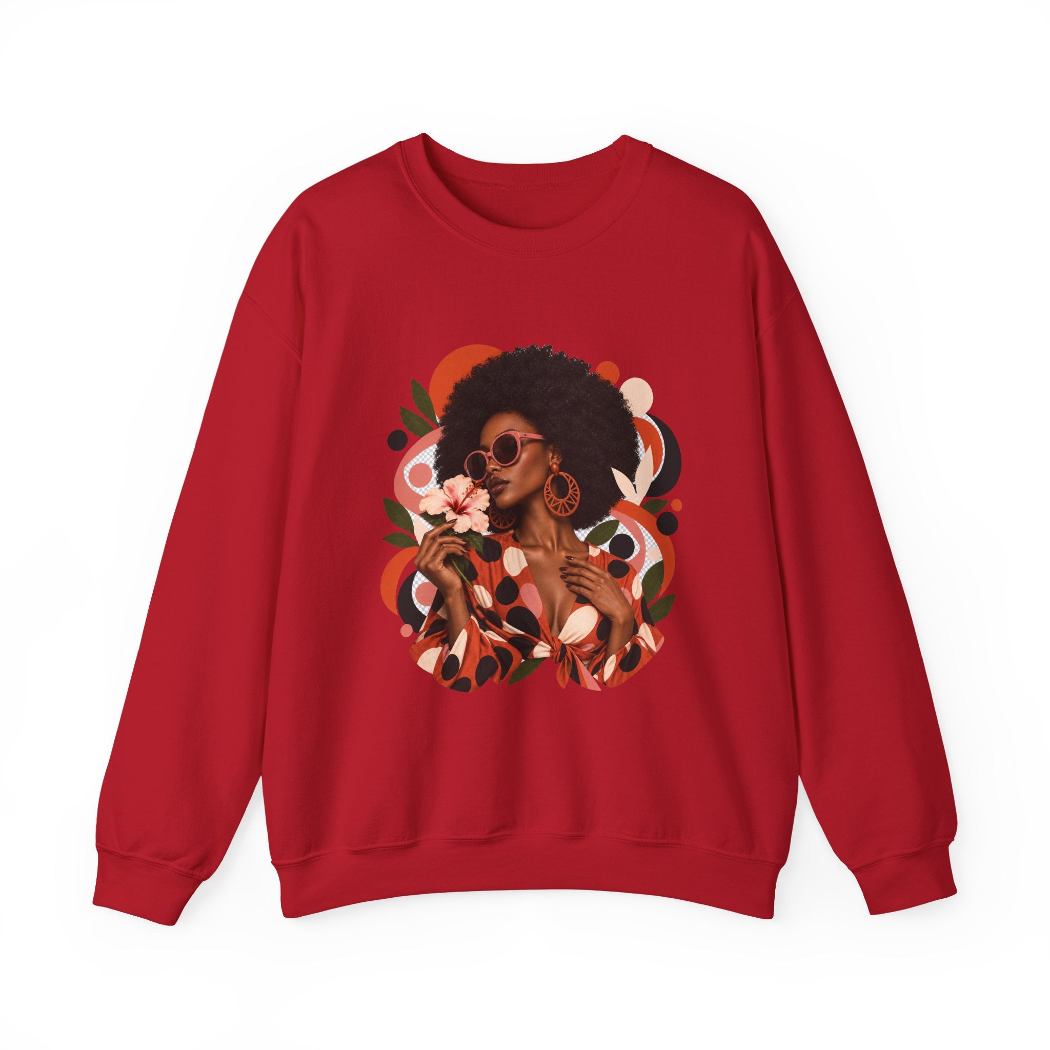 Terracotta Dot Afro Women's Graphic Sweatshirt