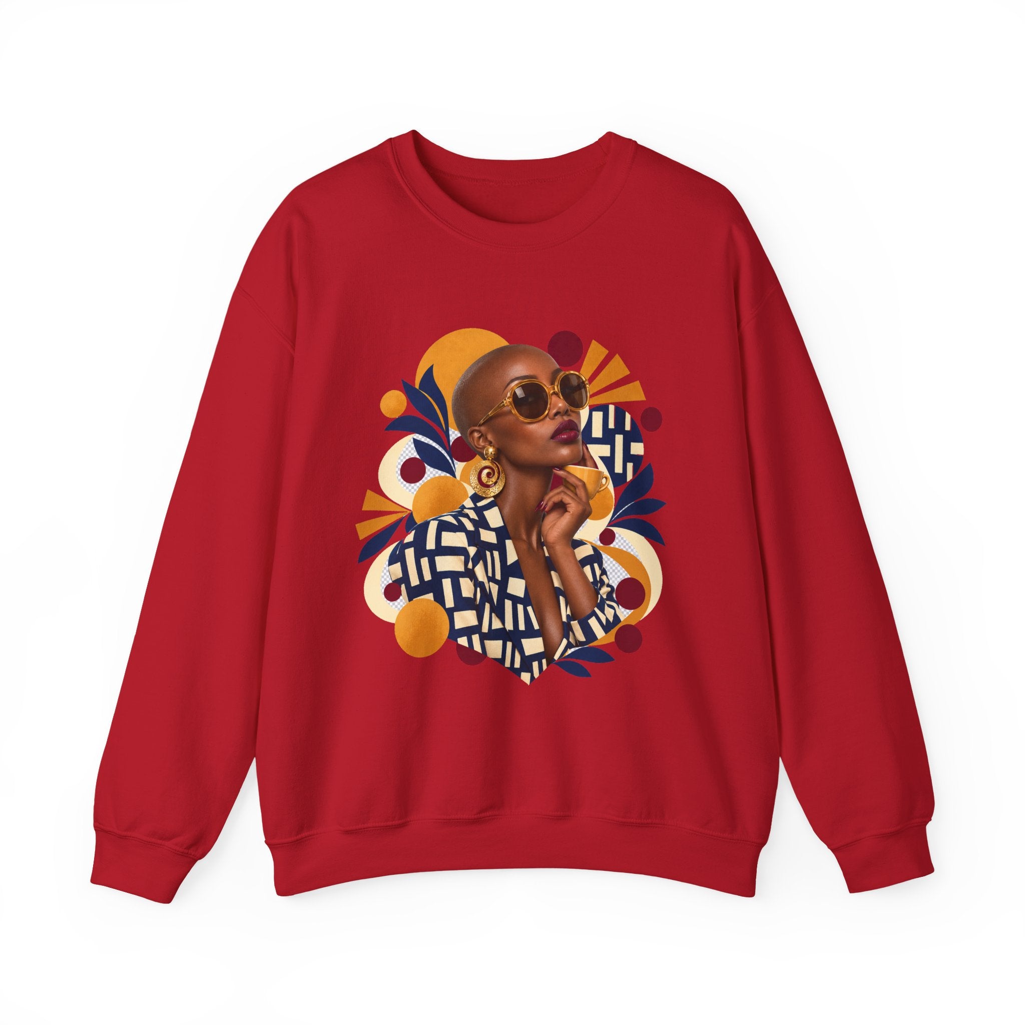 Afro Chic Portrait Crewneck Sweatshirt