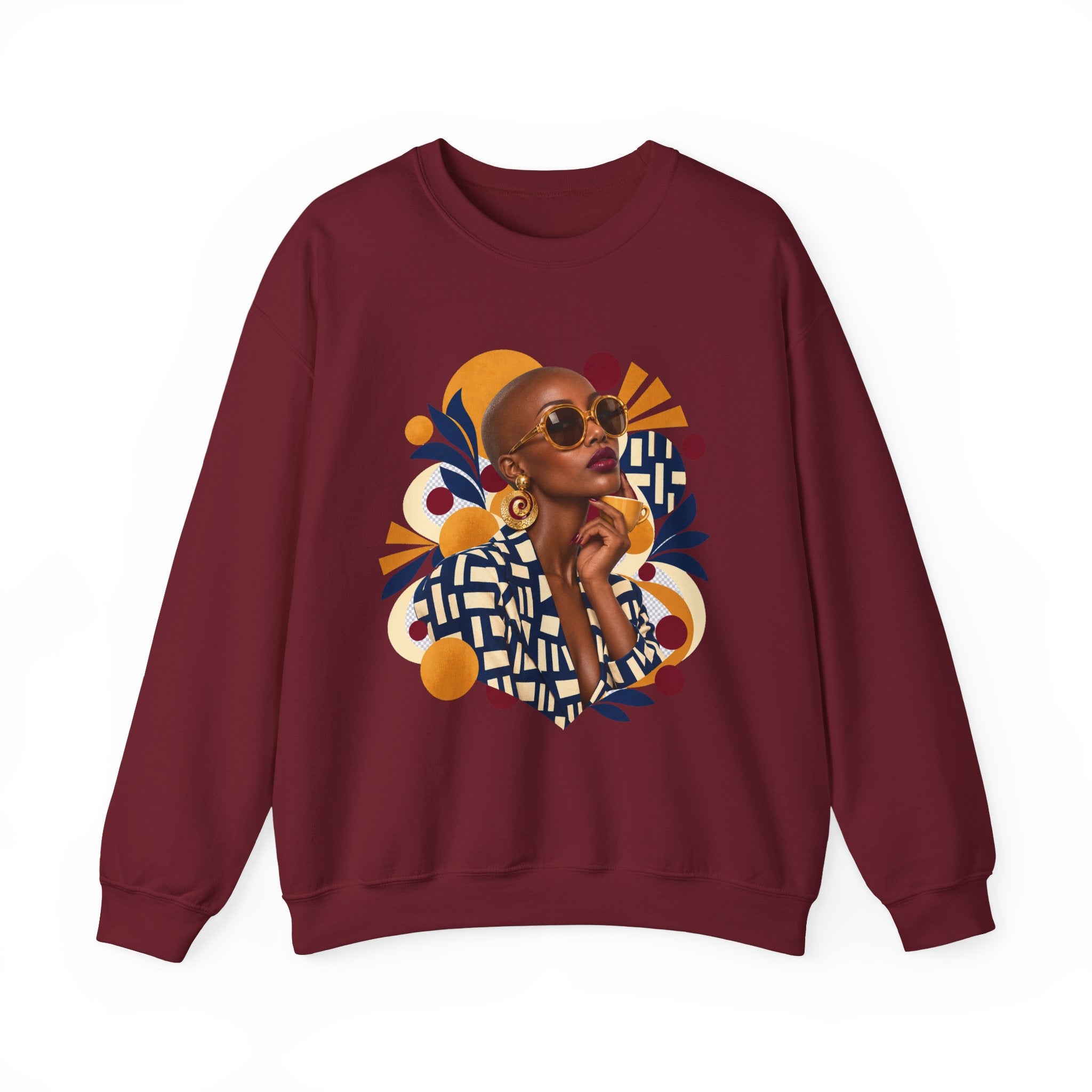 Afro Chic Portrait Crewneck Sweatshirt