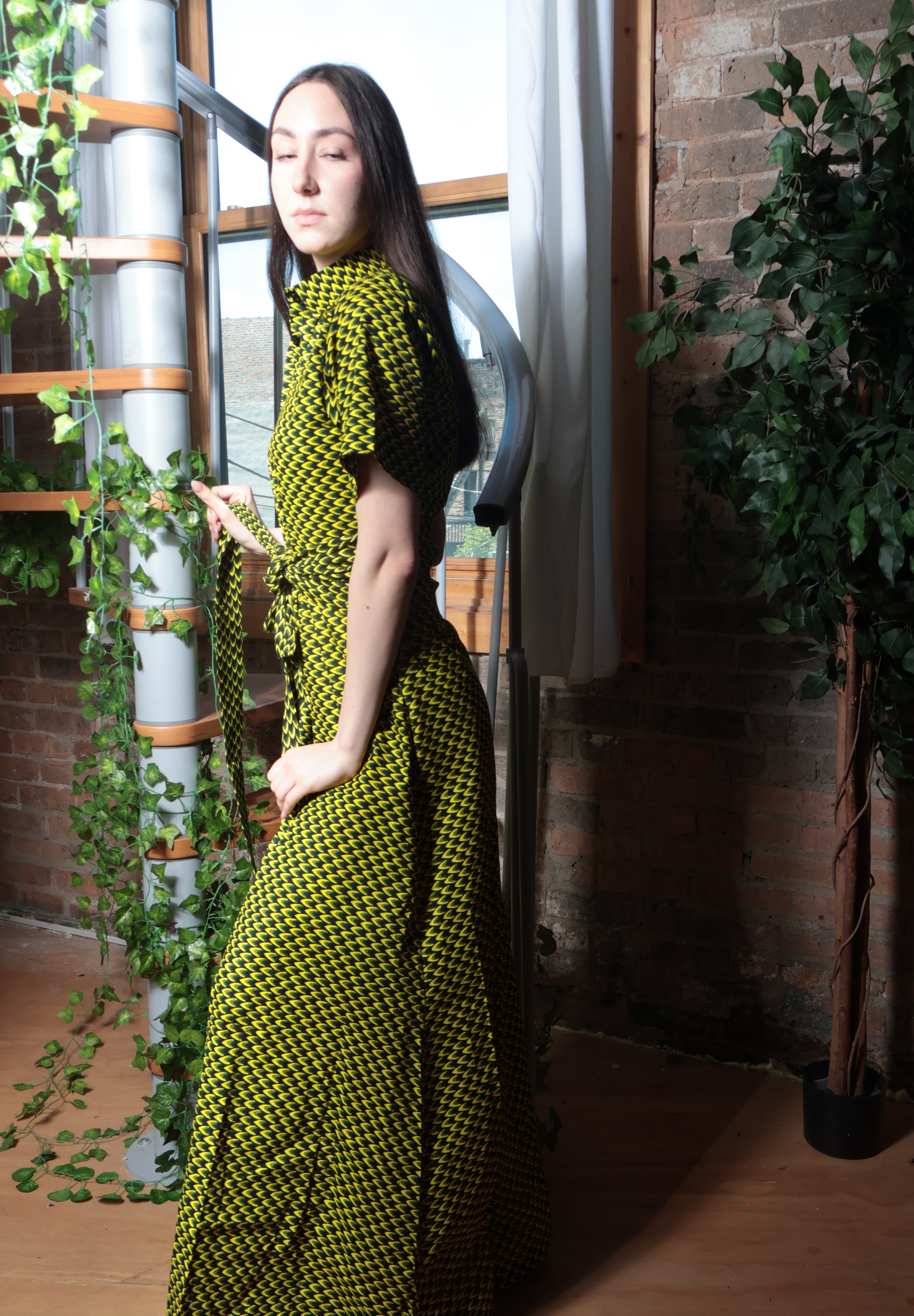 Nonye Kaftan Dress with Belt