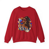 Afro Chic Portrait Sweatshirt — Stylish Woman Graphic Crewneck