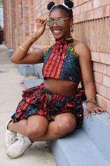 Kobina Crop Top and Triple Layered Skirt - Custom - These Fabrics Are Not Available - Please Pick Fabric