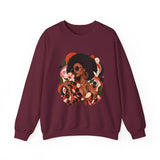 Terracotta Dot Afro Women's Graphic Sweatshirt