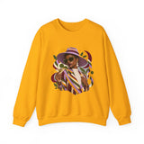 Crewneck Sweatshirt — Retro Chic Black Woman Portrait Graphic