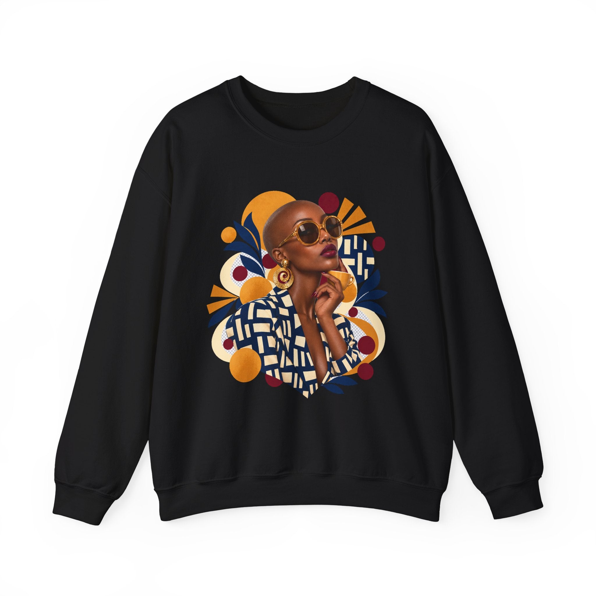 Afro Chic Portrait Crewneck Sweatshirt