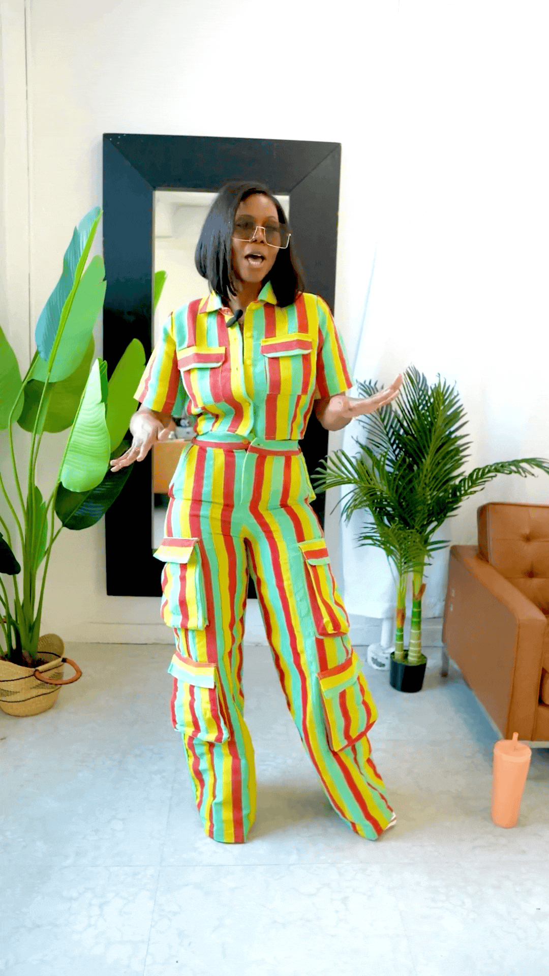 Uzoka Aso oke Crop top