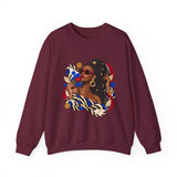 Afro Chic Portrait Sweatshirt — Stylish Woman Graphic Crewneck