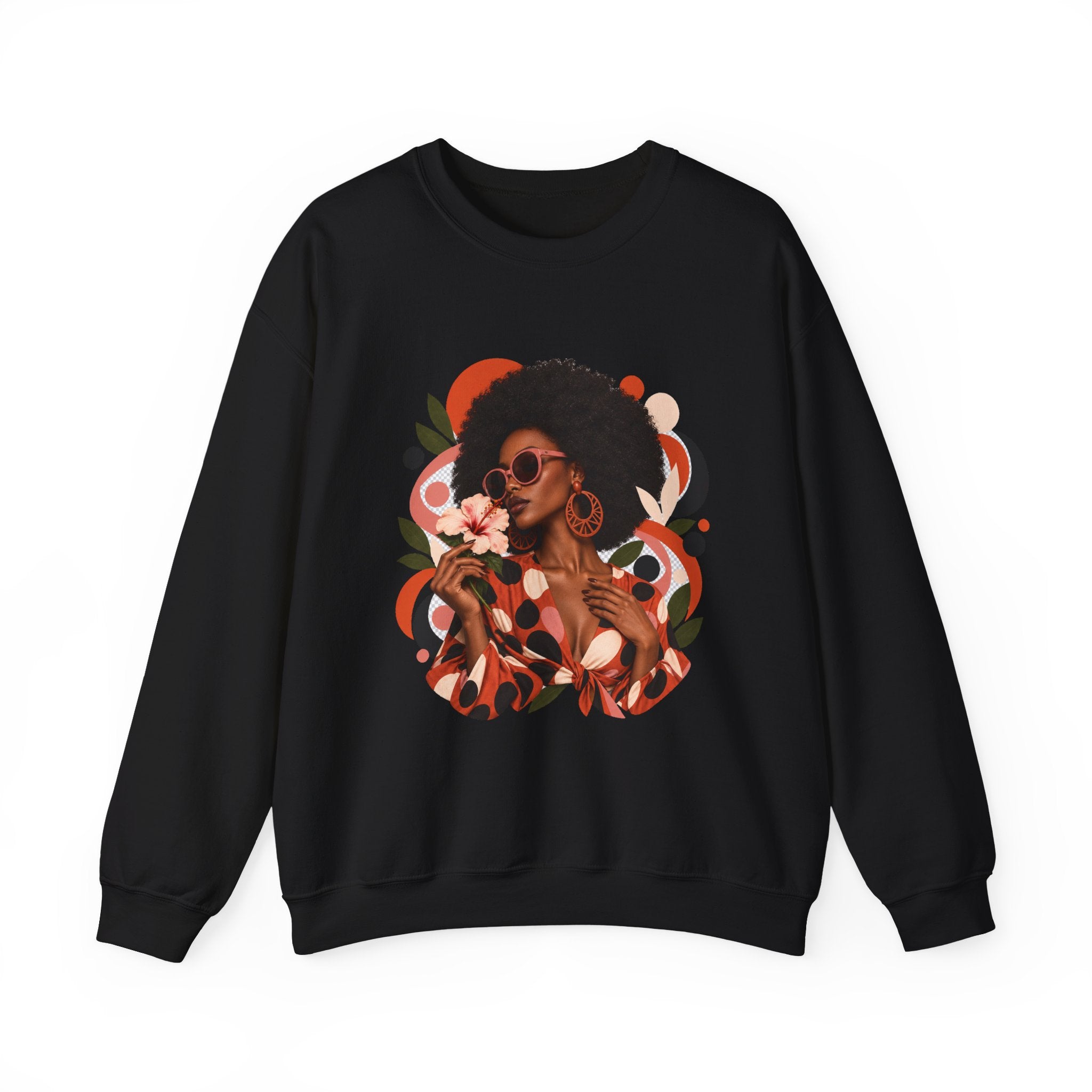 Terracotta Dot Afro Women's Graphic Sweatshirt