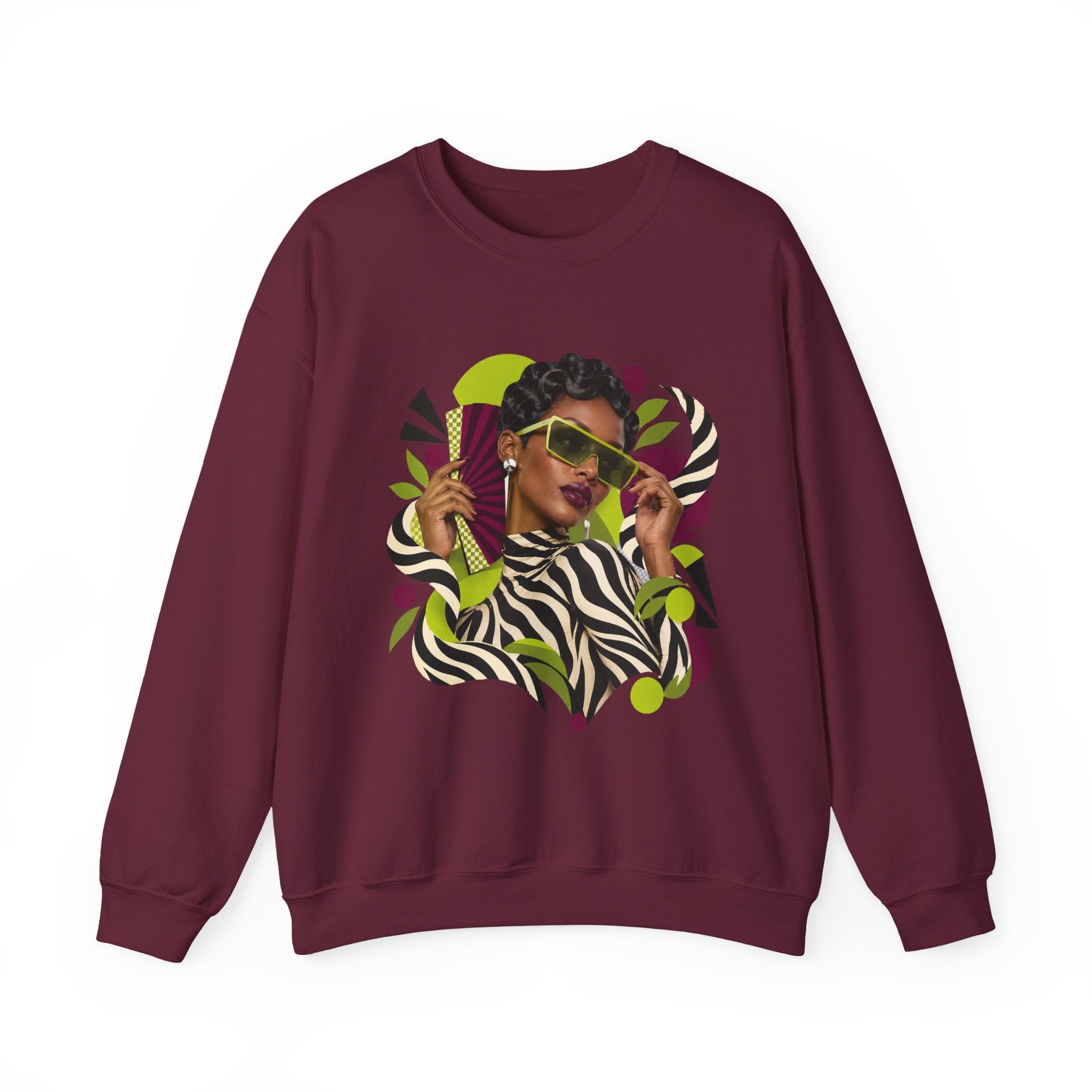 Zebra Waves Women's Graphic Sweatshirt