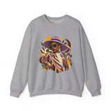 Crewneck Sweatshirt — Retro Chic Black Woman Portrait Graphic