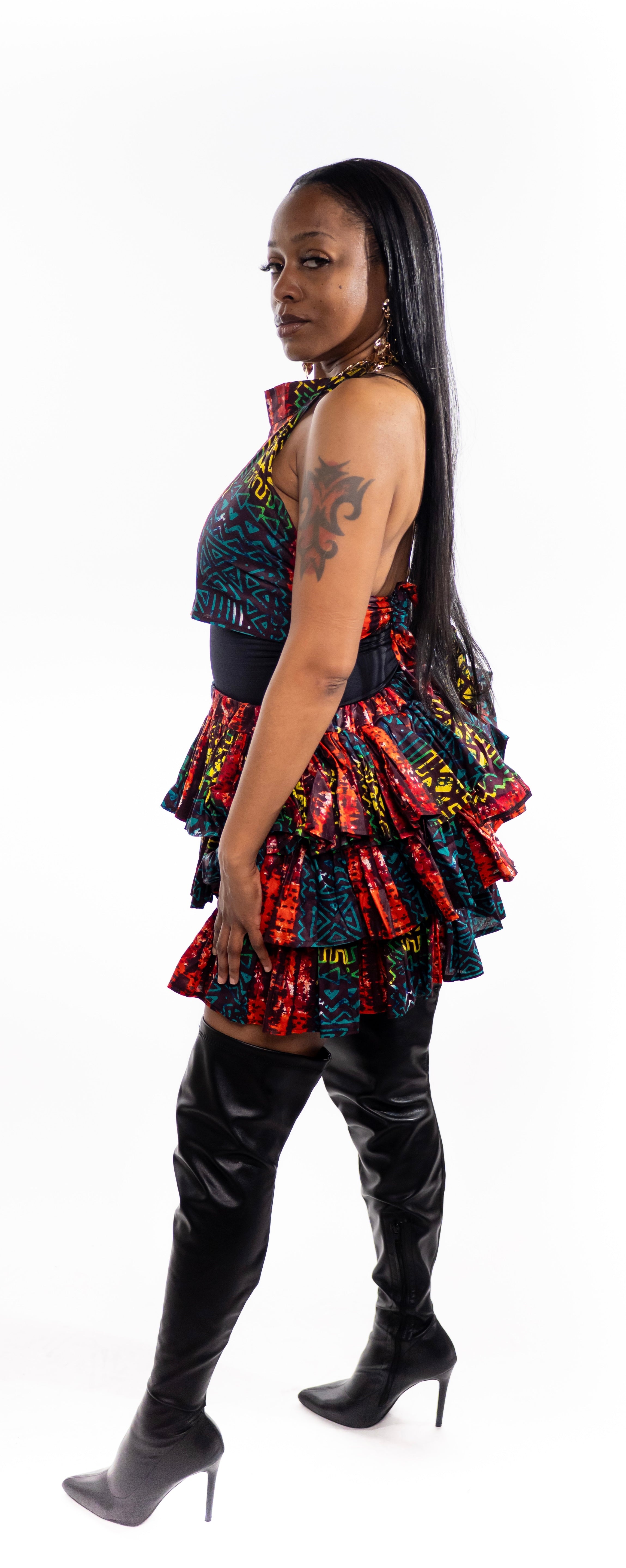 Kobina Crop Top and Triple Layered Skirt - Custom - These Fabrics Are Not Available - Please Pick Fabric