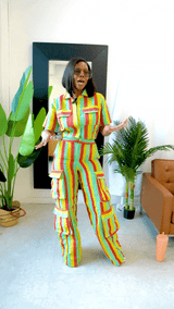 Uzoka Aso oke Cargo Pants