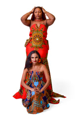 Nnwekorita Ankara Strapless Maxi Dress