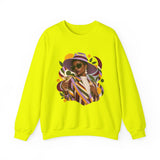 Crewneck Sweatshirt — Retro Chic Black Woman Portrait Graphic