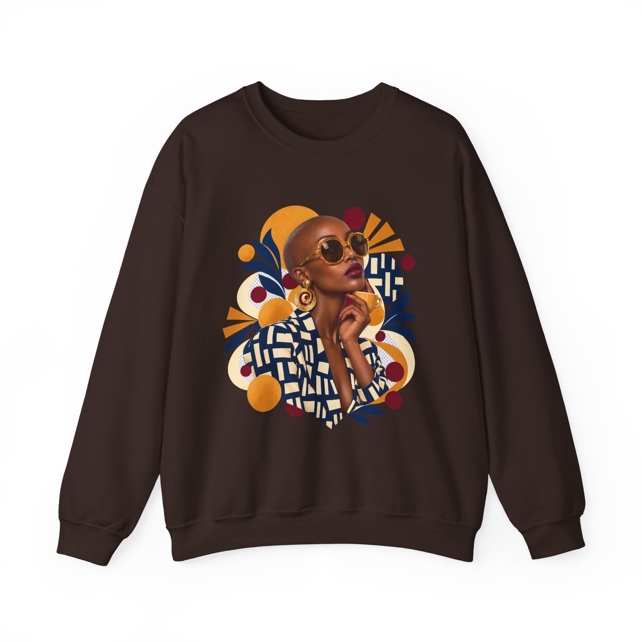 Afro Chic Portrait Crewneck Sweatshirt