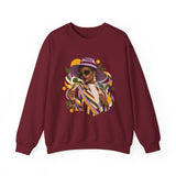 Crewneck Sweatshirt — Retro Chic Black Woman Portrait Graphic