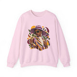 Crewneck Sweatshirt — Retro Chic Black Woman Portrait Graphic