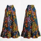 Ajadu Ankara Cotton 'Edited Generation' Midi Dress - Vibrant Print