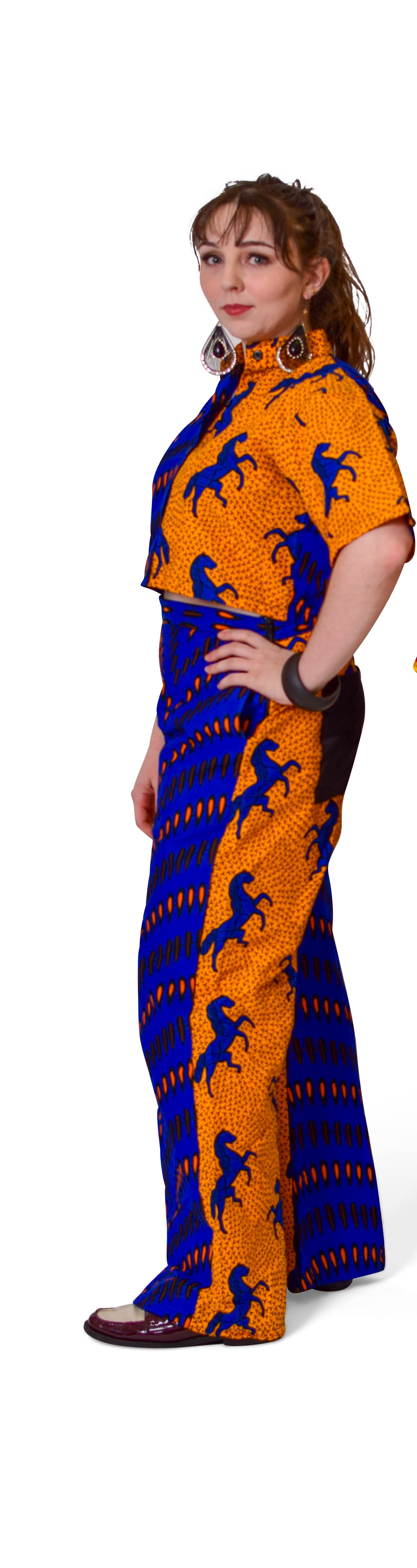Mbelede Shirt & Pants Patchwork Set