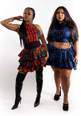 Kobina Crop Top and Triple Layered Skirt - Custom - These Fabrics Are Not Available - Please Pick Fabric